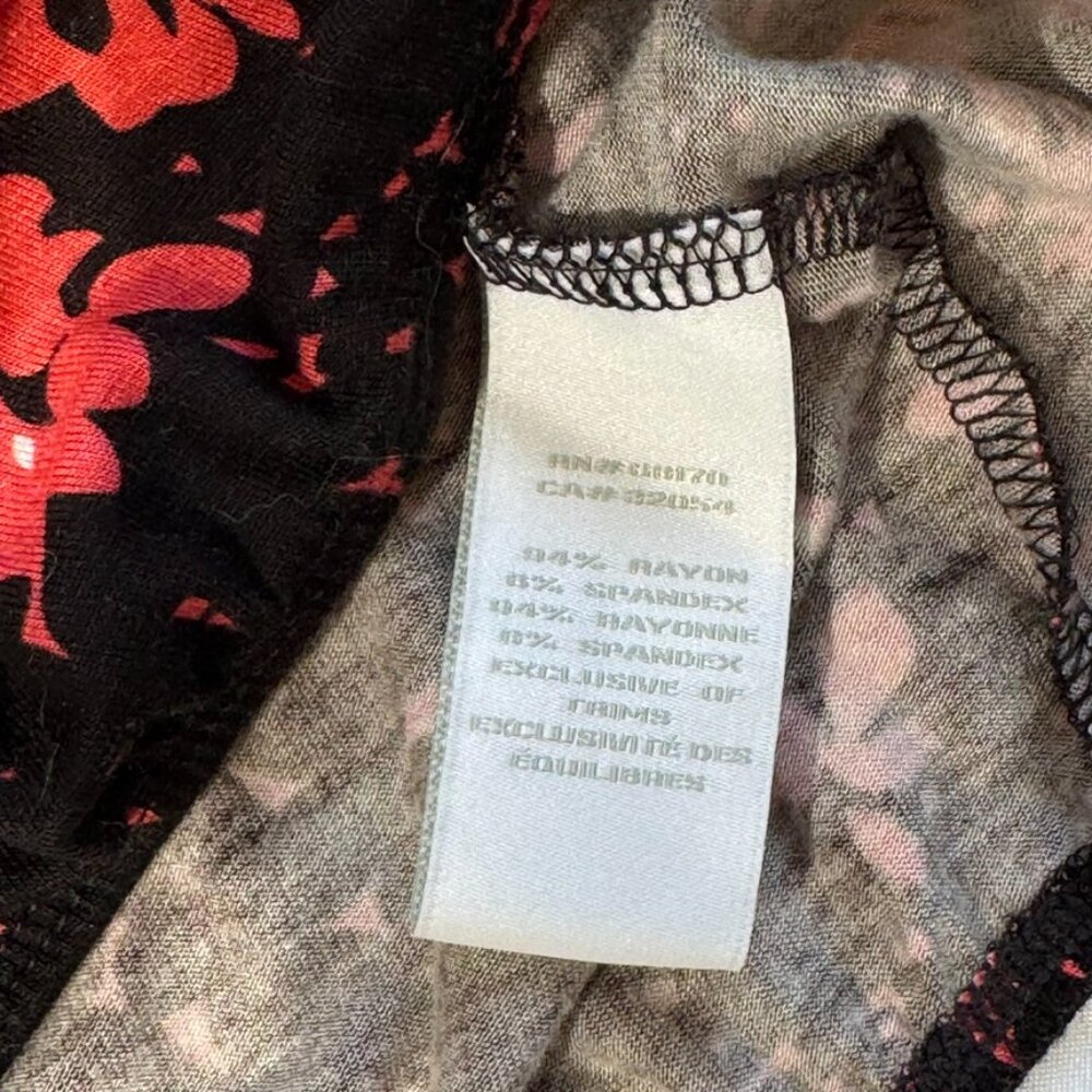 Anthropologie Deletta Black Pink Short Sleeve Size L NWT - Picture 7 of 8